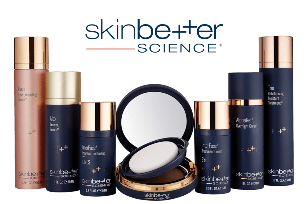 SkinBetter Science products and logo